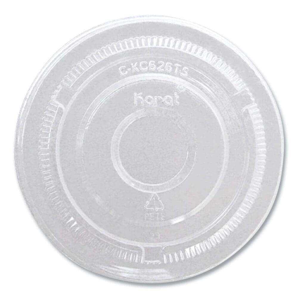 PET Lids, 12 oz to 24 oz Cold Cups, No Hole Flat Lid, Clear, 1,000/Carton